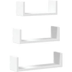 Vidaxl - tagères murales 3 pcs blanc bois d'ingénierie