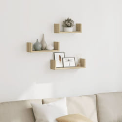 Tagères murales 3 pcs chêne sonoma bois d'ingénierie Vidaxl