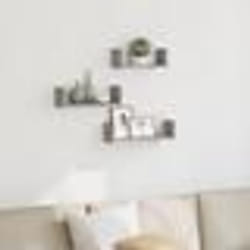 vidaXL Étagères murales 3 pcs gris béton bois dingénierie étagère flottante étagère dexposition murale étagère pour CD 853311