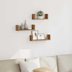 Tagères murales 3 pcs chêne artisanal bois d'ingénierie Vidaxl