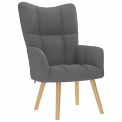 vidaXL Chaise de relaxation Gris foncé Tissu chaise fauteuil relax fauteuil relax en tissu chaise de salon chaise en 4016768