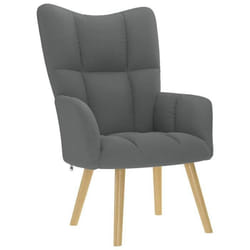 vidaXL Chaise de relaxation Gris foncé Tissu chaise fauteuil relax fauteuil relax en tissu chaise de salon chaise en 4016768