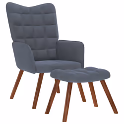 VidaXL 4016822, Velours, Gris, mousse, 615 mm, 690 mm, 955 mm
