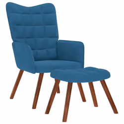 VidaXL 4016831, Velours, Bleu, mousse, 615 mm, 690 mm, 955 mm