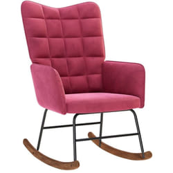Vidaxl - Chaise à bascule Rouge bordeaux Velours