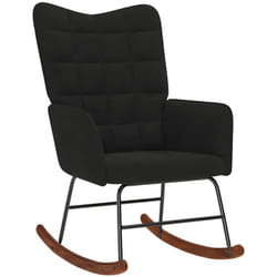 vidaXL Chaise à bascule Noir Velours