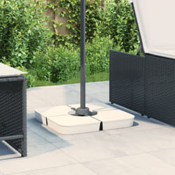 vidaXL Ensemble de base de parasol pour parasols à pied croisé 4pcs PP