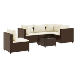 VidaXL 3308161 ensemble de meubles de jardin Marron, Crème