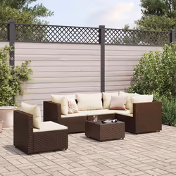 VidaXL 3308161 ensemble de meubles de jardin Marron, Crème - Vue supplémentaire 2