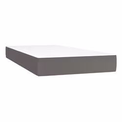 VidaXL 4016544, Taille enfant / adulte, Matelas à ressorts, Medium/Hard, Gris, Blanc, Enfants, Coton, Simili-cuir, Polyester