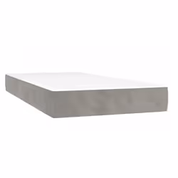 VidaXL 4016546, Mini taille unique, Matelas à ressorts, Medium/Hard, Gris, Blanc, Polyester, Enfants