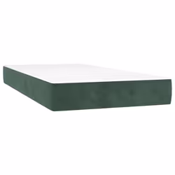VidaXL 4016549, Matelas à ressorts, Moyen, Vert foncé, Blanc, Enfants, Polyester, mousse