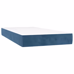 VidaXL 4016550, Double, High density foam mattress, Moyen, Bleu foncé, Blanc, Polyester, Polyester