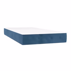 VidaXL 4016562, Taille enfant / adulte, Matelas à ressorts, Moyen, Bleu foncé, Blanc, Polyester, mousse
