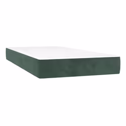 VidaXL 4016567, Matelas à ressorts, Moyen, Vert foncé, Blanc, Polyester, Adultes, Dos, Estomac