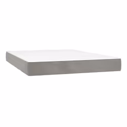 VidaXL 4016576, Taille double/complet, Matelas à ressorts, Medium/Hard, Gris clair, Blanc, Polyester, mousse