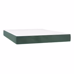 VidaXL 4016579, Taille lit simple/twin, High density foam mattress, Moyen, Vert foncé, Blanc, Polyester, Polyester