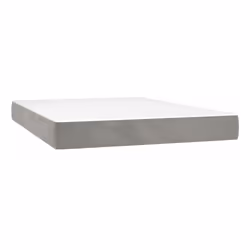 VidaXL 4016582, Taille double/complet, Matelas à ressorts, Moyen, Gris clair, Blanc, Polyester, mousse