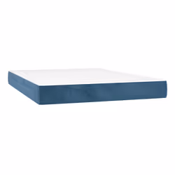 VidaXL 4016586, Matelas à ressorts, Bleu foncé, Blanc, Adultes, Polyester, mousse, 2200 mm