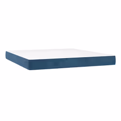 VidaXL 4016592, Taille Queen, Matelas à ressorts, Moyen, Bleu foncé, Blanc, Polyester, Polyester