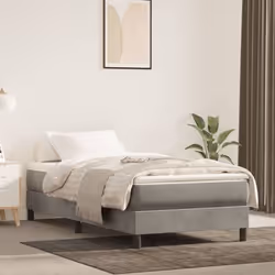 VidaXL 4016594, Matelas à ressorts, Moyen, Gris clair, Blanc, Polyester, Polyester, mousse