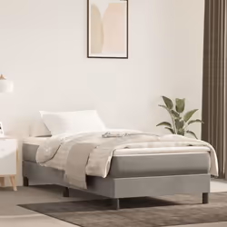 VidaXL 4016600, Matelas à ressorts, Moyen, Gris clair, Blanc, Polyester, Adultes, Polyester