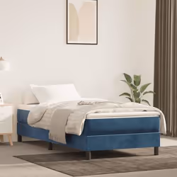 VidaXL 4016610, Matelas à ressorts, Moyen, Bleu foncé, Blanc, Polyester, Adultes, Polyester
