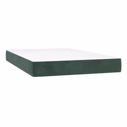 VidaXL 4016615, Taille lit simple/twin XL, Matelas à ressorts, Moyen, Vert foncé, Blanc, Polyester, mousse