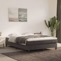 VidaXL 4016619, Matelas à ressorts, Moyen, Gris foncé, Blanc, Polyester, Adultes, Polyester