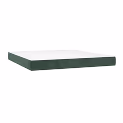 VidaXL 4016627, Matelas à ressorts, Moyen, Vert foncé, Blanc, Polyester, Adultes, Polyester