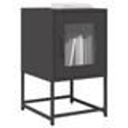 vidaXL Table de chevet noir 36x39x60,5 cm acier laminé à froid