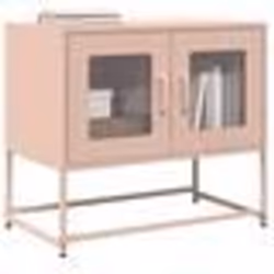 vidaXL Meuble TV rose 68x39x605 cm acier laminé à froid banc tv meuble hifi centre de divertissement buffet tv meuble 853333