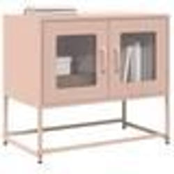 vidaXL Meuble TV rose 68x39x605 cm acier laminé à froid banc tv meuble hifi centre de divertissement buffet tv meuble 853333