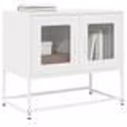 vidaXL Meuble TV blanc 68x39x605 cm acier laminé à froid banc tv meuble hifi centre de divertissement buffet tv meuble 853337