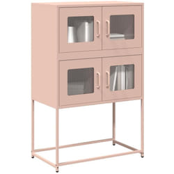 Buffet haut rose 68x39x107 cm acier - Vidaxl