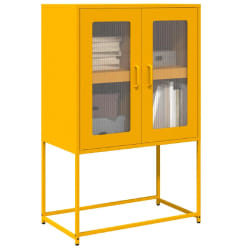 Vidaxl Buffet haut - Jaune moutarde
