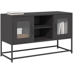 Vidaxl - Meuble tv noir 100,5x39x60,5 cm acier