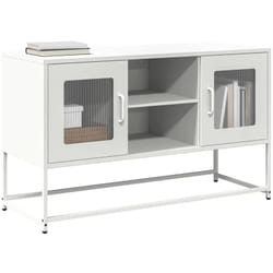 Meuble tv blanc 100,5x39x60,5 cm acier Vidaxl
