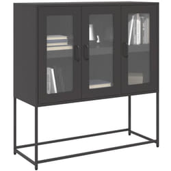 Vidaxl - Buffet noir 100,5x39x107 cm acier laminé à froid