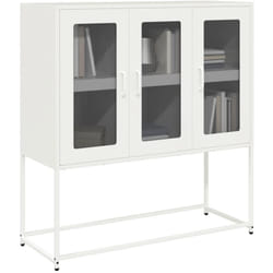 Vidaxl - Buffet blanc 100,5x39x107 cm acier laminé à froid