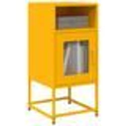 vidaXL Table de chevet jaune moutarde 36x39x78 cm acier laminé à froid table dappoint armoire de lit table dappoint 853413