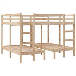 Vidaxl - Lit superposé triple 160x200/80x160 cm bois de pin massif