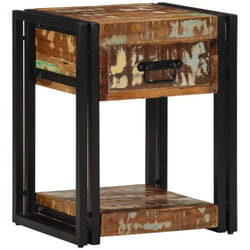 Cabinet de chevet 40 x 35 x 50 cm bois de récupération massif Vidaxl