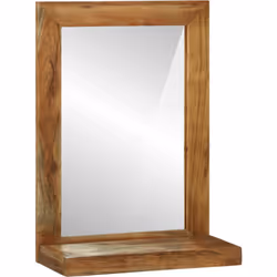 Ce miroir de salle de bain brille avec son charme moderne, fait en bois d'acacia massif qui ajoute une touche naturelle à n'i ...