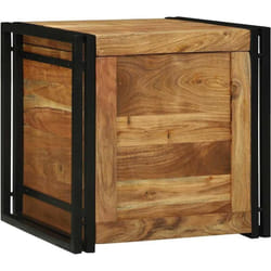 Boîte de Rangement 50 x 50 x 50 cm Bois d'acacia massif Vidaxl
