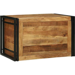Boîte de Rangement Marron et noir 80 x 50 x 50 cm Bois d'acacia Vidaxl