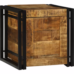 Ce coffre de rangement est un ajout sympa pour ceux qui veulent allier fonction et style rustique. Fabriqué en bois de mangui ...