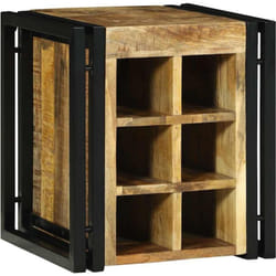 Étagère à vin Marron 34.5 x 35 x 39 cm Bois de manguier massif vidaXL