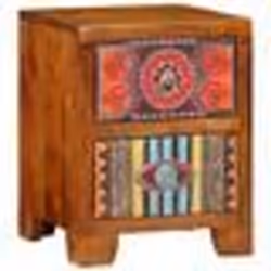 vidaXL Table de chevet 35x35x45 cm bois d'acacia massif