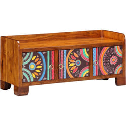 Banc à chaussures 90x35x40 cm en bois massif d'acacia Vidaxl